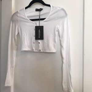 NWT PLT button up crop